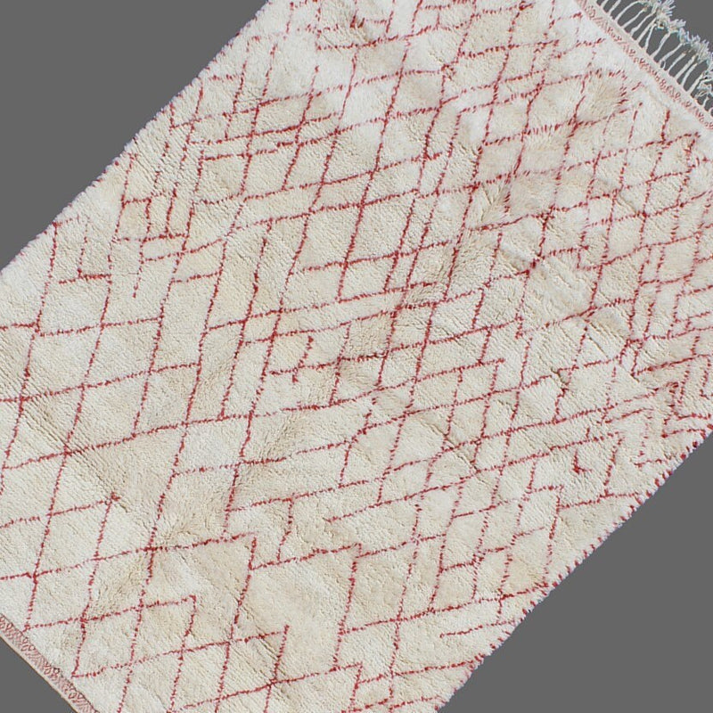 Beni ourain Beige pink diamonds rug, Handmade Moroccan Mrirt rug, Azilal boho rug-Geometric area rug-Tribal Berber rug-Teppich-Free Shipping