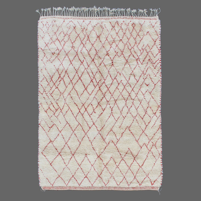 Beni ourain Beige pink diamonds rug, Handmade Moroccan Mrirt rug, Azilal boho rug-Geometric area rug-Tribal Berber rug-Teppich-Free Shipping