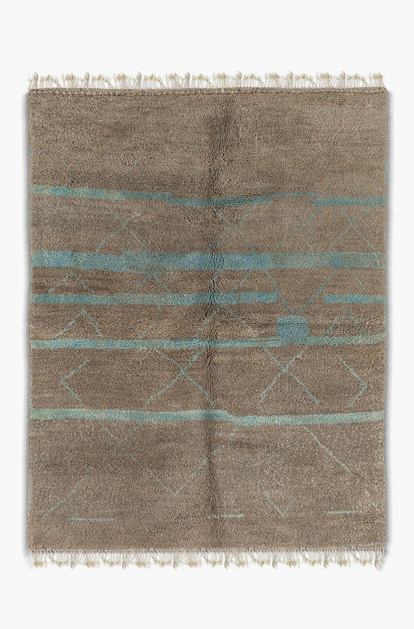 Handmade Azilal rug, Moroccan Beni ourain rug, Mrirt Boho rug, Tapis Berbère, Tribal area rug, Teppich, Free Shipping, Wool Gray blue carpet