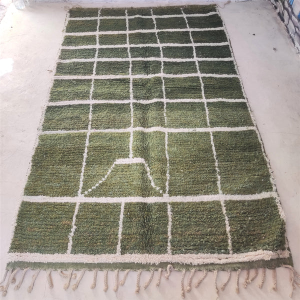 Moroccan rug, Beni ourain rug, Boho rug, Mrirt rug, Boujaad rug, Azilal rug, Tapis Berbère, Teppich-Free Shipping, Geometric green beige rug