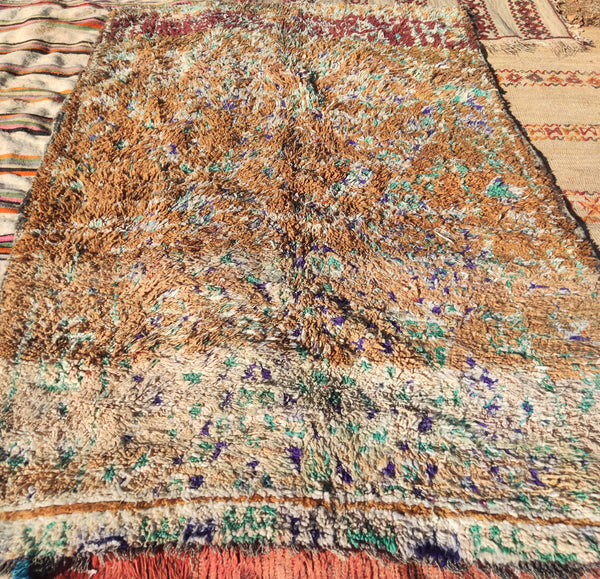 MOROCCAN rug, Beni ourain rug, VINTAGE rug, Bohemian Carpet, Boho rug, Berber Rug-Handmade rug-Antique Rug-Pink cinnamon green colorful rug